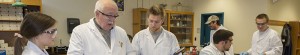 lab instructor with students